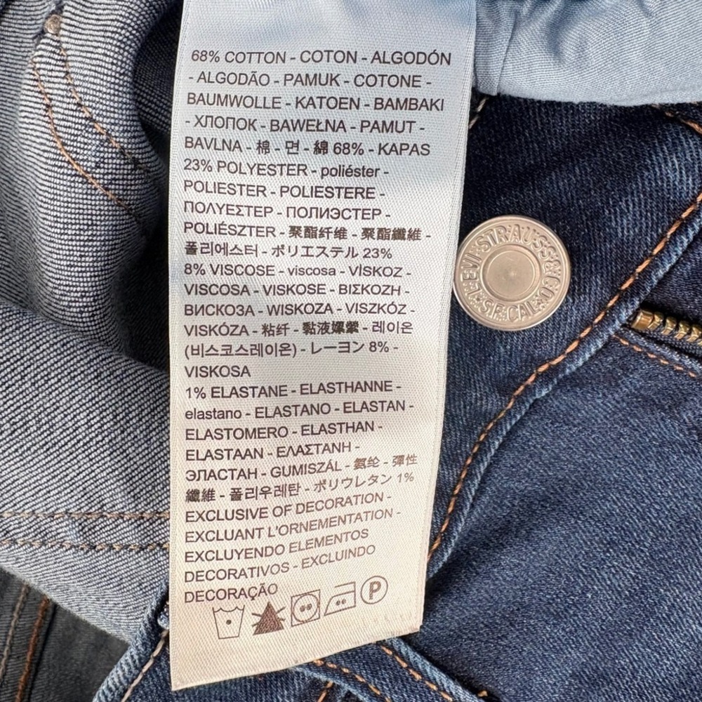 Levi's Jeans Womens 29 (Fits 28x27.5) Blue 535 Super Skinny Stretch Casual Sleek - Picture 8 of 11